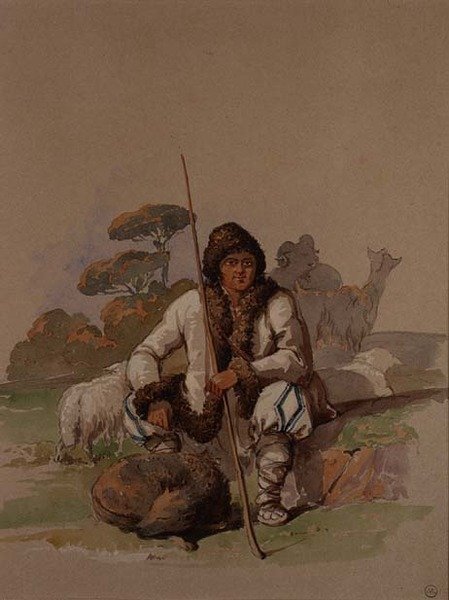 牧羊人，约1855年 作者 阿马德奥·普雷齐奥西