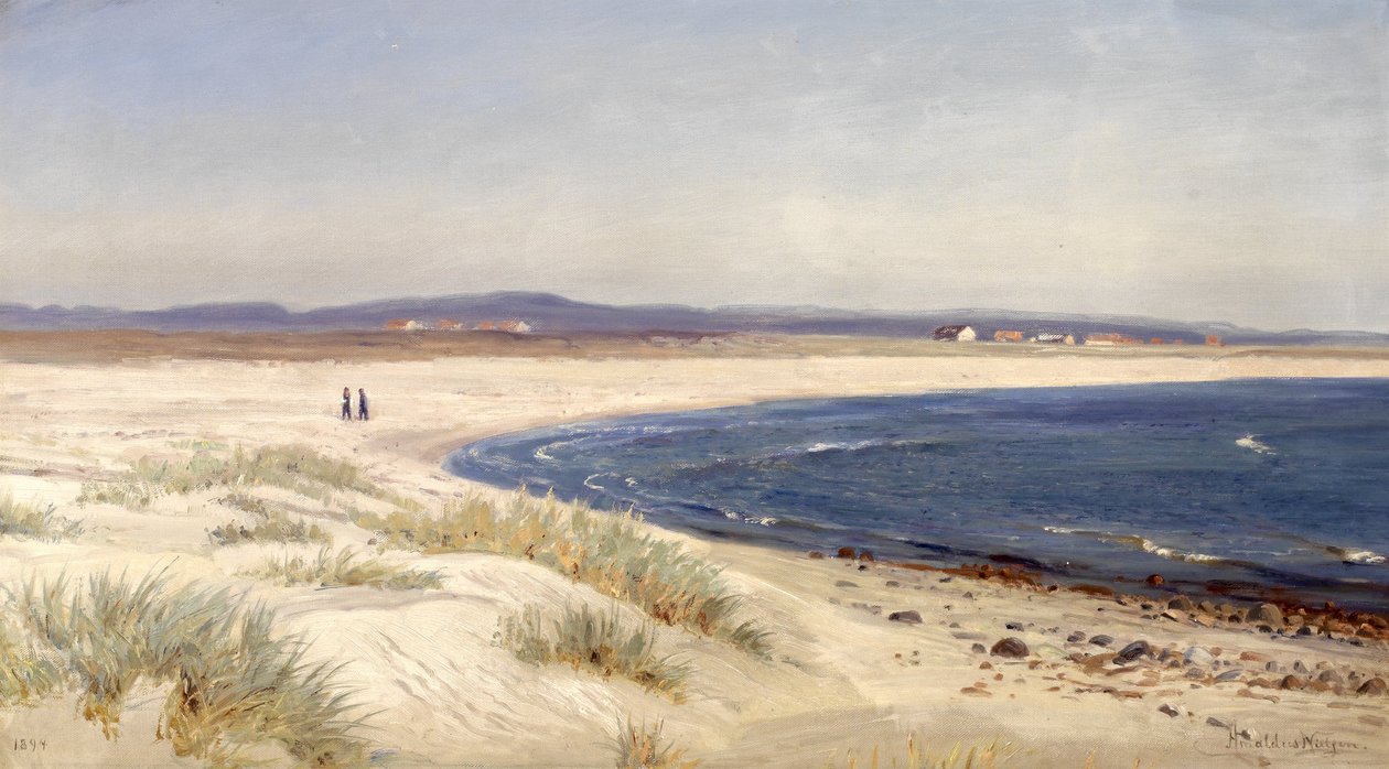 挪威语  Mennesker på en strand 海滩上的人们 作者 阿马尔杜斯·尼尔森