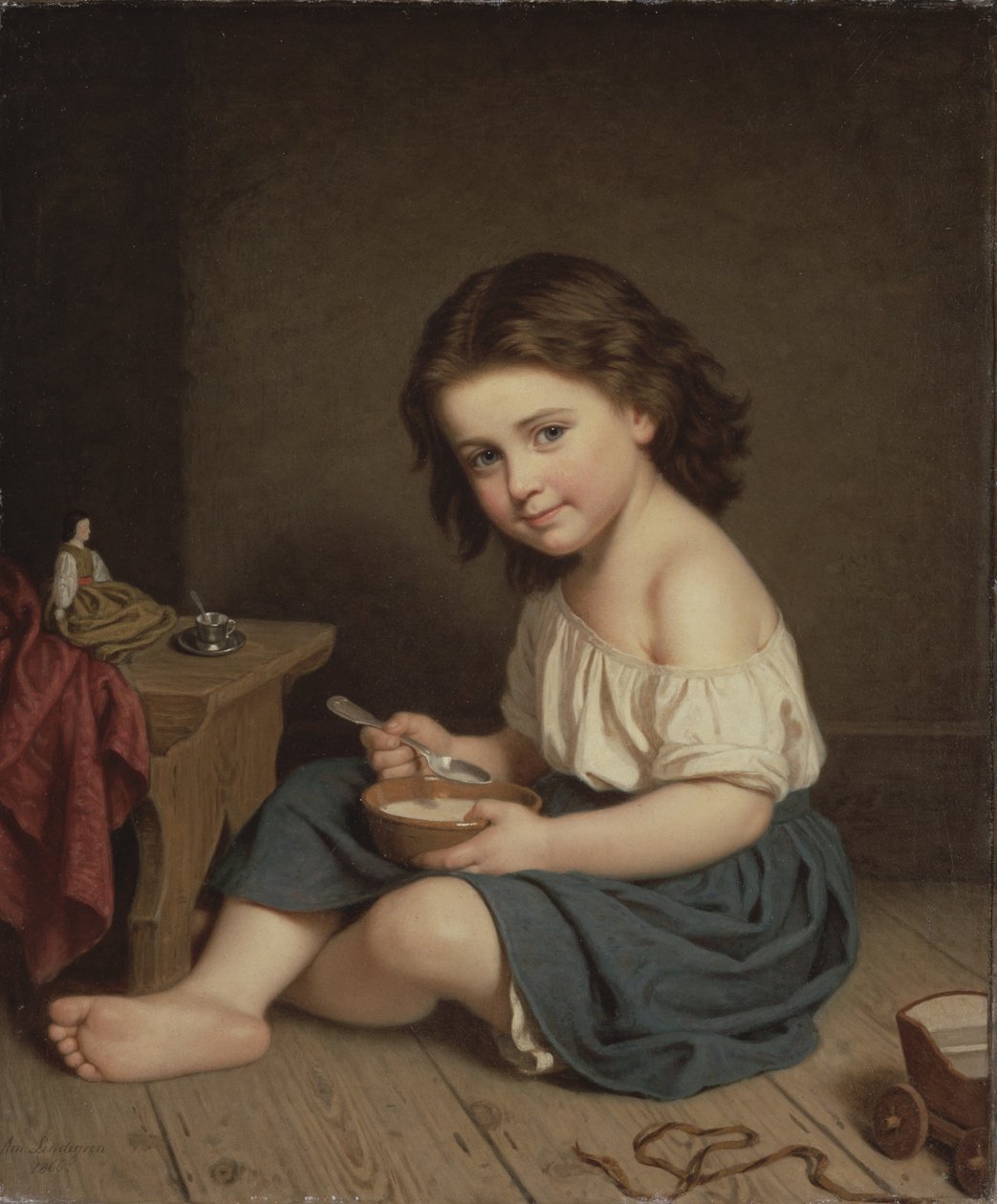 早餐，1866年 作者 阿玛莉亚·林德格伦（Amalia Lindegren）