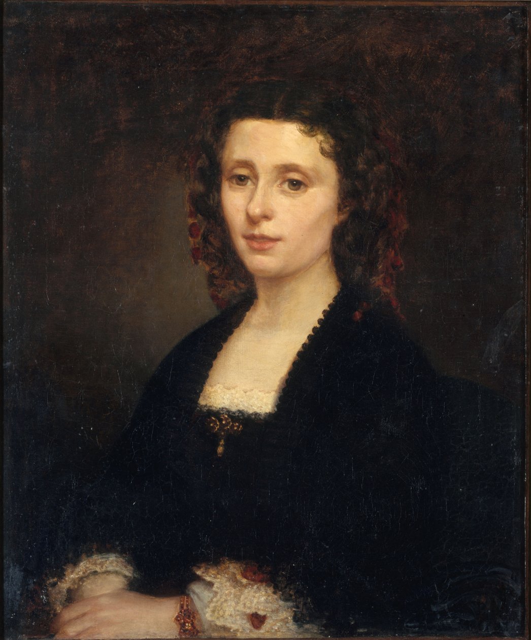 Athénaïs Mialaret 1826-1899的肖像，1855年。 作者 金刚鹦鹉