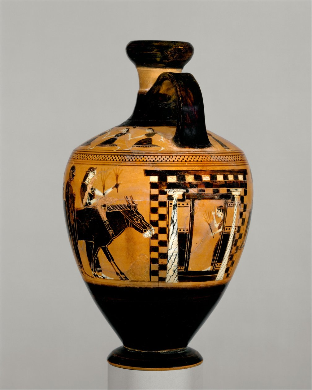 赤土陶器，公元前550-530（兵马俑） 作者 Amasis画家