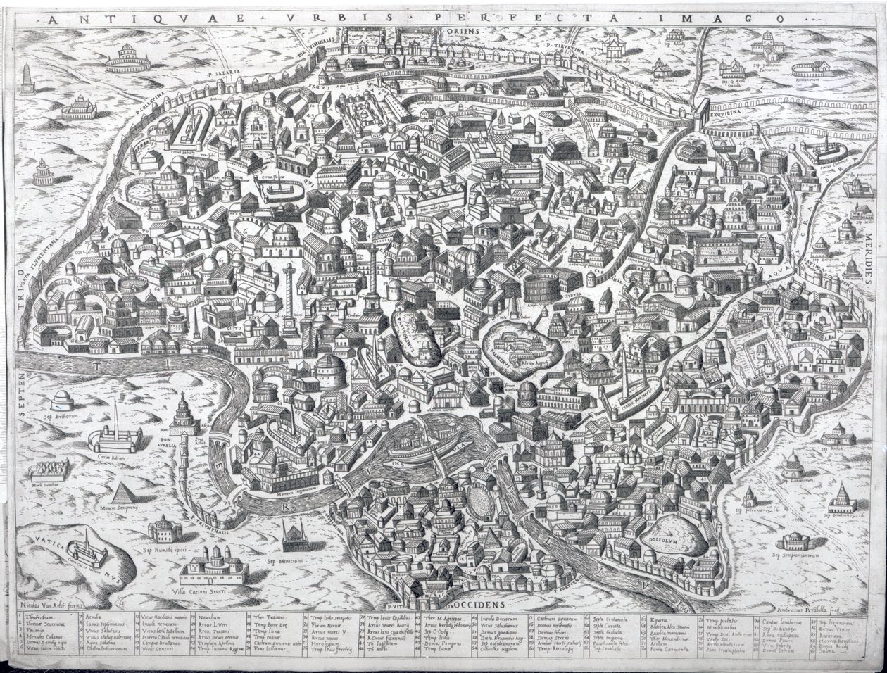 古城，罗马的图像的地图，c.1600 作者 安布罗焦·布朗比亚