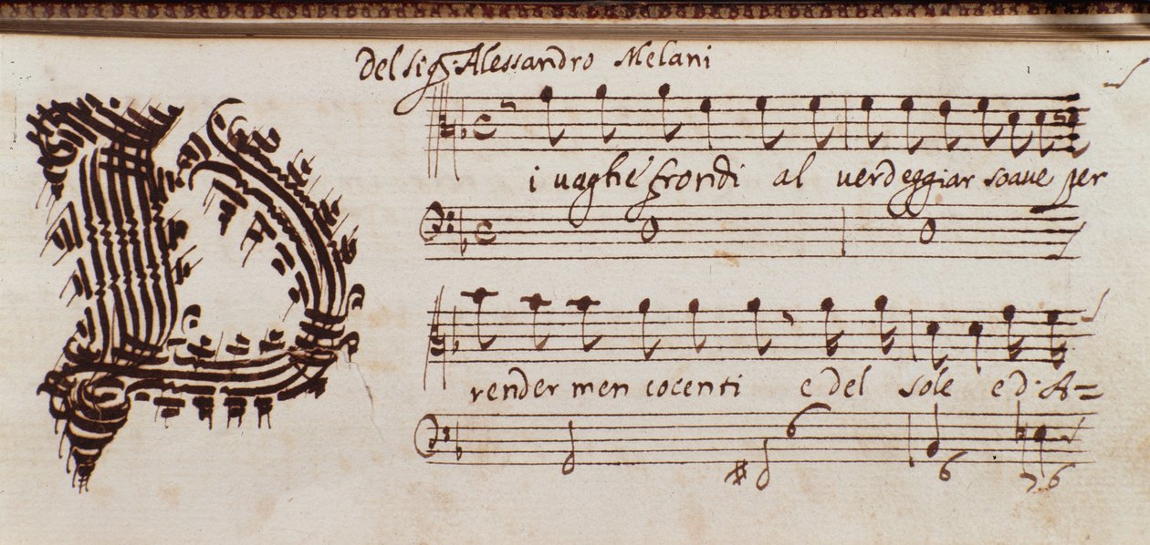 Alessandro Stradella的乐谱集页面 作者 安布罗吉奥·普雷达（Ambrogio Preda）