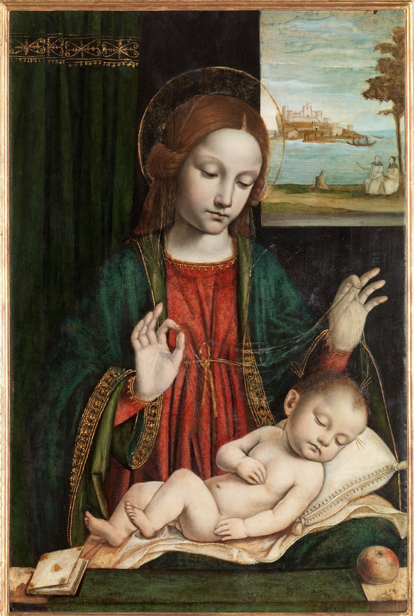 Madonna and Sleeping Child (Madonna of the Veil) 作者 安布罗吉奥·达·福萨诺 (c.1460 1523)