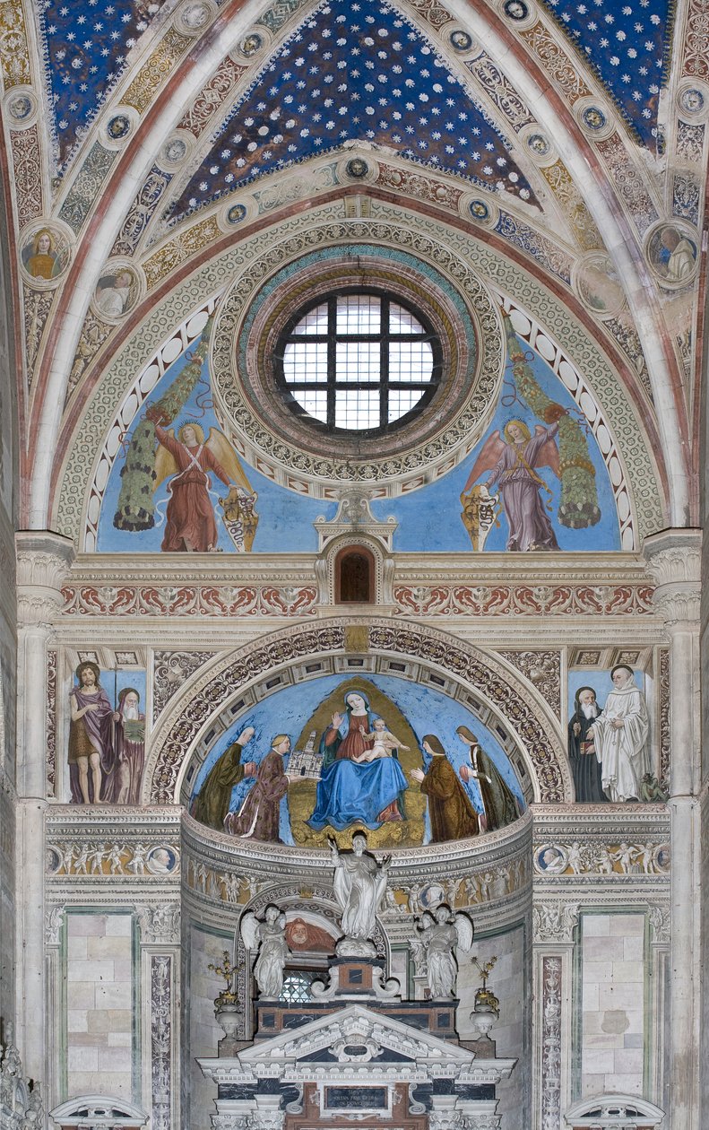 Gian Galeazzo Visconti和儿子为圣母玛利亚提供了Charterhouse模型，1500-1522 作者 安布罗焦·达·福萨诺