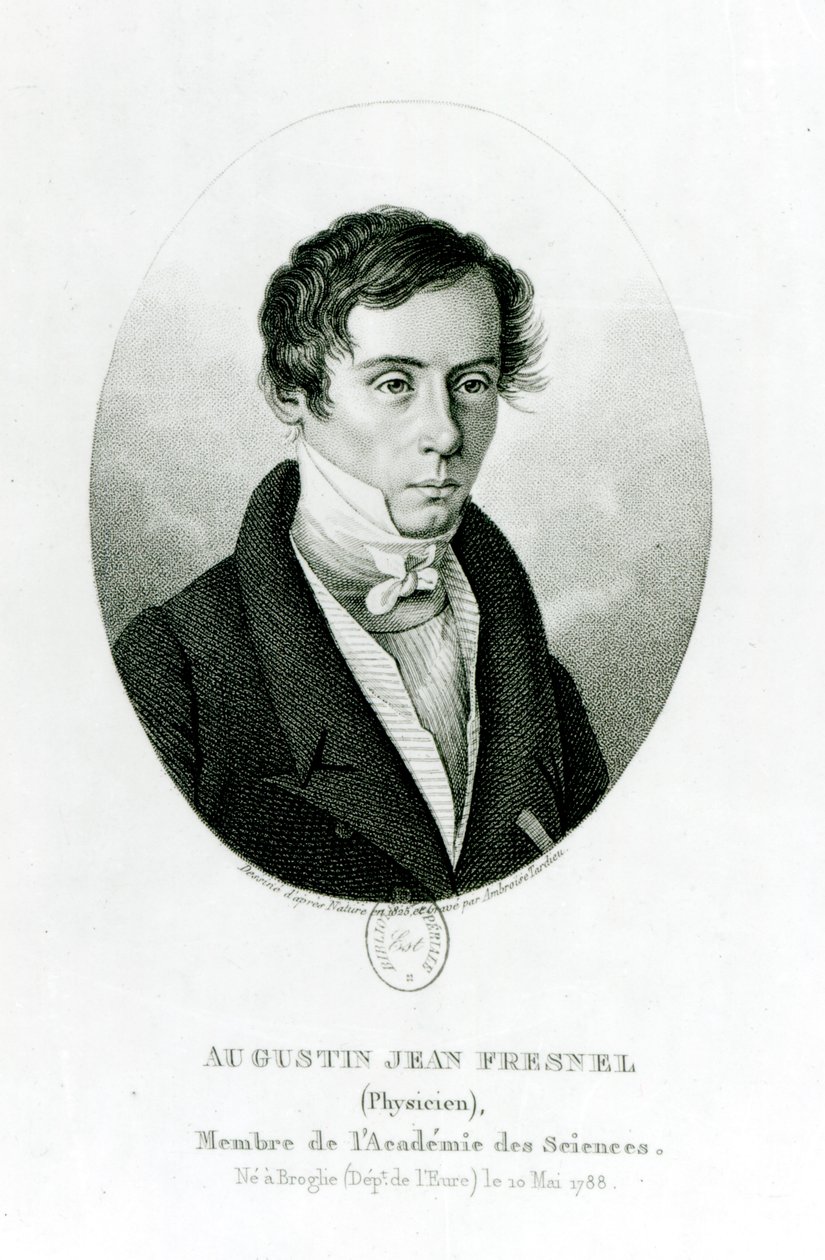 Augustin Jean Fresnel（1788-1827）1825 作者 安布罗斯·塔迪厄（Ambroise Tardieu）