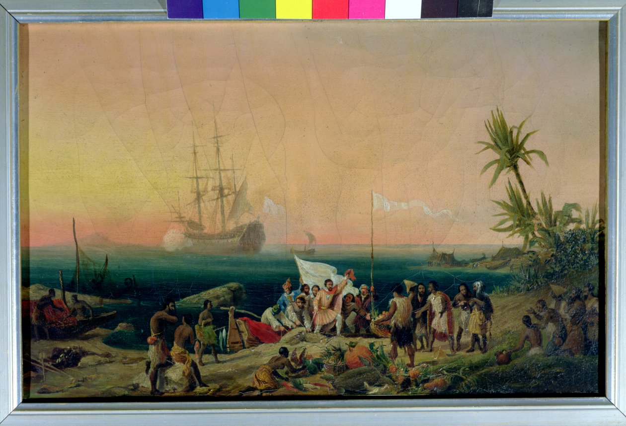 Jean de Bethencourt（c.1360-1425），Norman Navigator，于1848年在1402年发现兰萨罗特岛 作者 安布罗斯·路易斯·加内雷