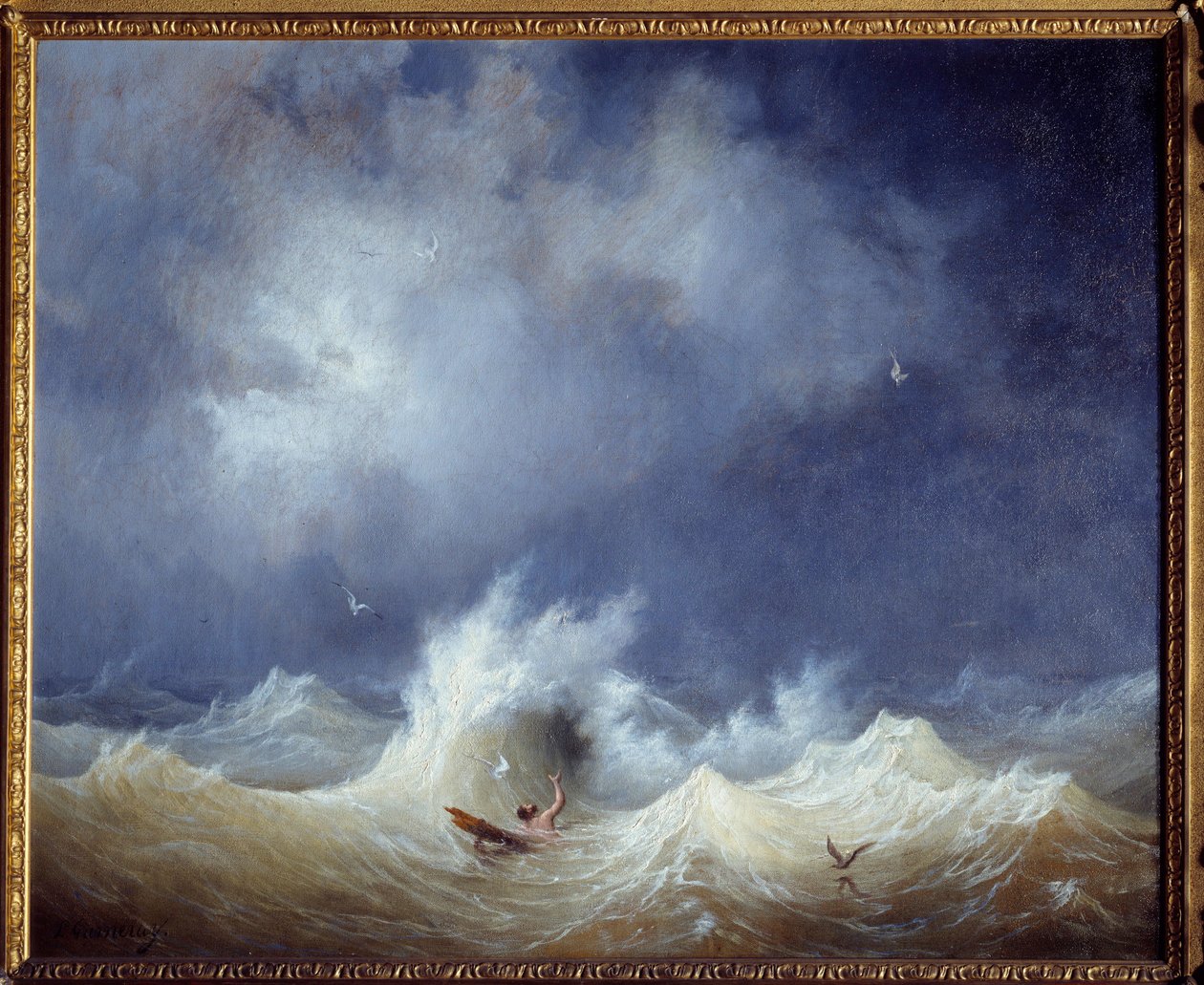Ambroise Louis Garneray (1783-1857) 的沉船画作 19 世纪 布列斯特，Musee des Beaux Arts 作者 安布罗斯·路易斯·加内雷