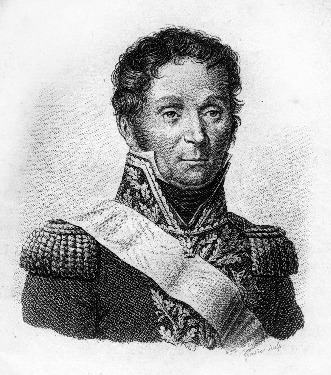 弗朗索瓦-艾蒂安-凯勒曼（François Etienne Kellermann Fils）（1770年至1835年），骑兵将军。 载于《法国胜利和征服后的法国将军肖像》。Ambroise Tardieu于1818年雕刻的。斯泰拉收藏。 作者 安布罗斯·塔迪厄（Ambroise Tardieu）