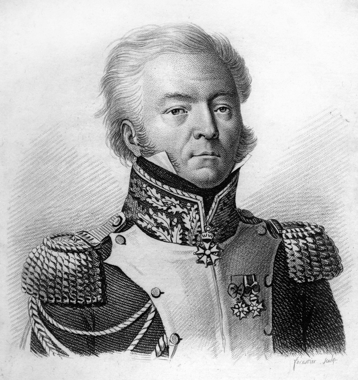 路易斯-莱皮克师长（1765-1847）--载于《法国胜利和征服后的法国将军画像》。Ambroise Tardieu于1818年雕刻的。斯泰拉收藏。 作者 安布罗斯·塔迪厄（Ambroise Tardieu）