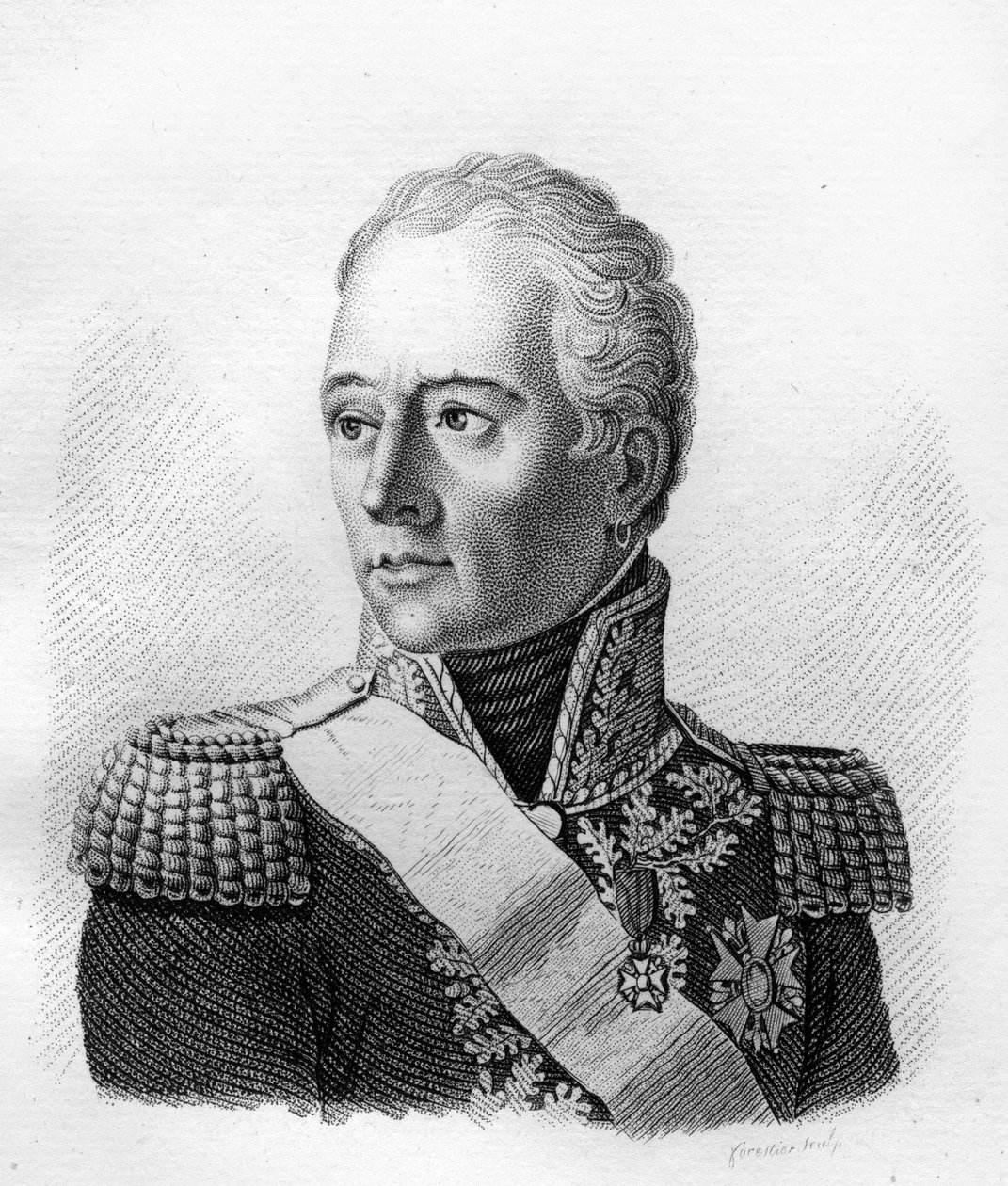 Louis Marie Turreau de Garambouville（1756-1816），法国将军--在 "法国胜利和征服后的法国将军肖像 "中。Ambroise Tardieu于1818年雕刻的。Stella系列。 作者 安布罗斯·塔迪厄（Ambroise Tardieu）