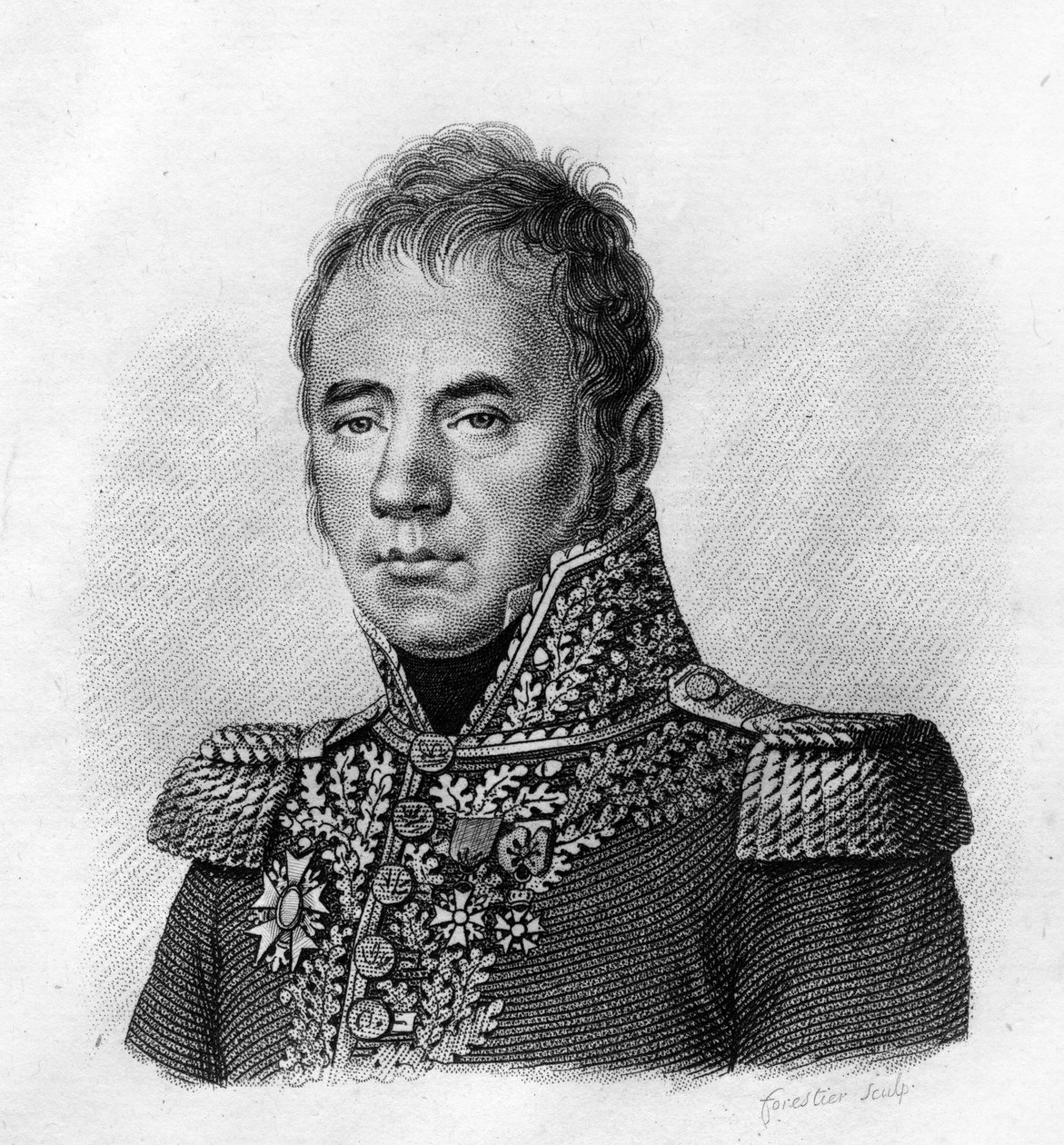 皮埃尔-约瑟夫-哈贝尔（Pierre Joseph Habert）（1773-1825）--载于《法国胜利和征服后的法国将军画像》。Ambroise Tardieu于1818年雕刻的。斯泰拉收藏。 作者 安布罗斯·塔迪厄（Ambroise Tardieu）