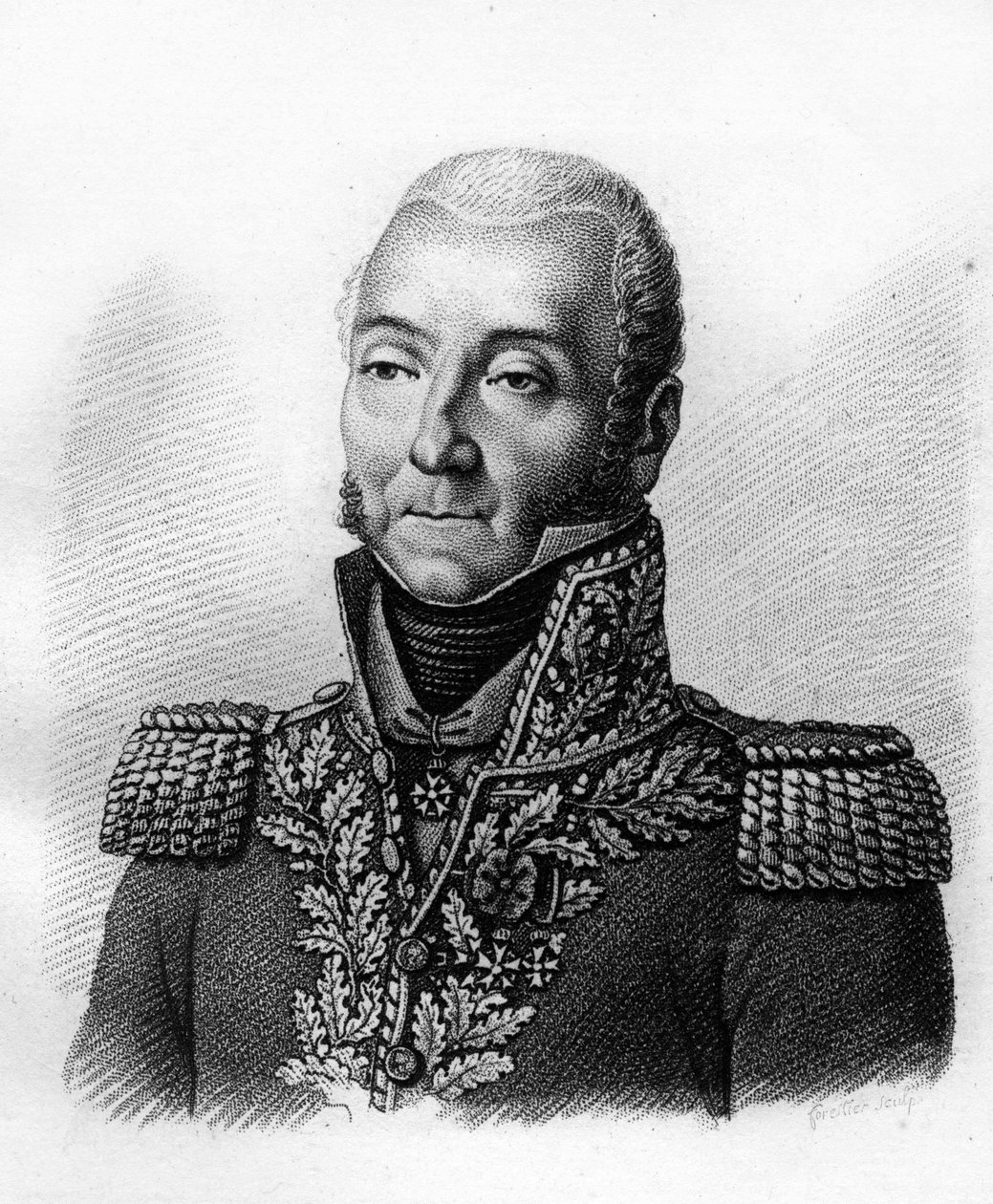 杰罗姆-索尔斯将军1760-183年的画像--载于 "法国胜利和征服后的法国将军画像"。Ambroise Tardieu于1818年雕刻的。Stella系列。 作者 安布罗斯·塔迪厄（Ambroise Tardieu）