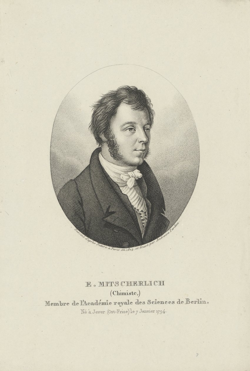Eilhard Mitscherlich肖像1794-1863，c。 1830-1840年。 作者 安布罗斯·塔迪厄（Ambroise Tardieu）