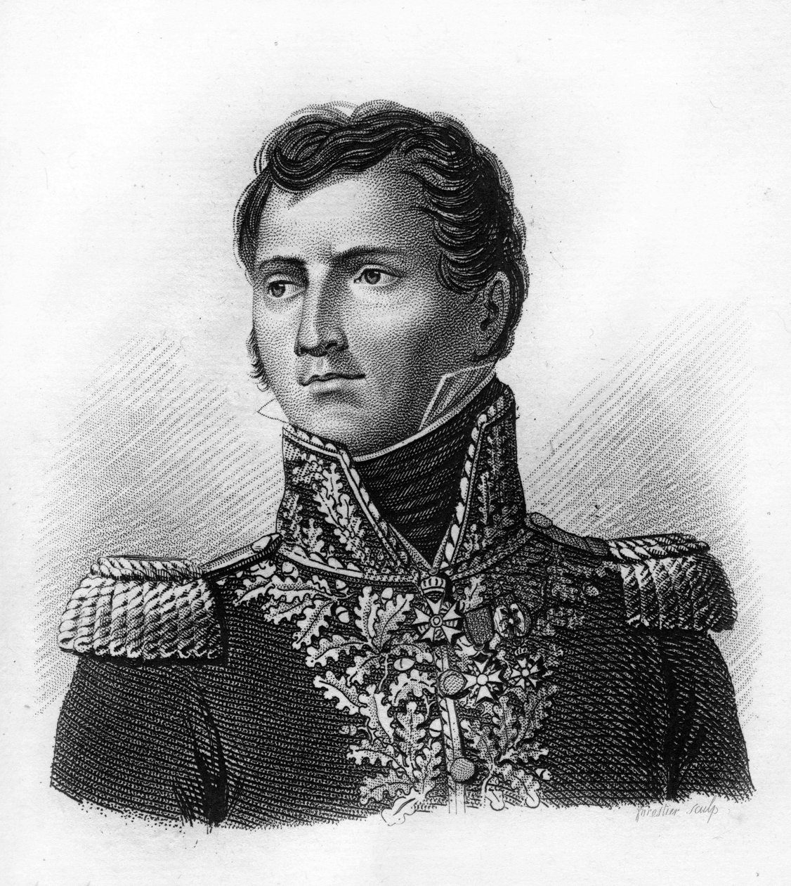 Géneral Pierre François Joseph du CREUX Farin 1770-1835年的肖像--载于《法国胜利和征服后的法国将军肖像》。安布罗伊斯-塔迪厄于1818年雕刻的。斯泰拉收藏。 作者 安布罗斯·塔迪厄（Ambroise Tardieu）