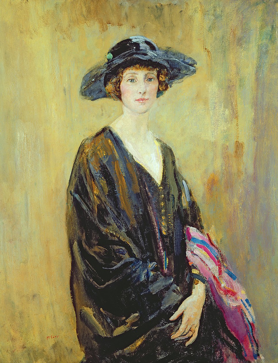 Dorothy Una Ratcliffe（1891-1967）的肖像（布面油画） 作者 安布罗斯·麦克沃伊
