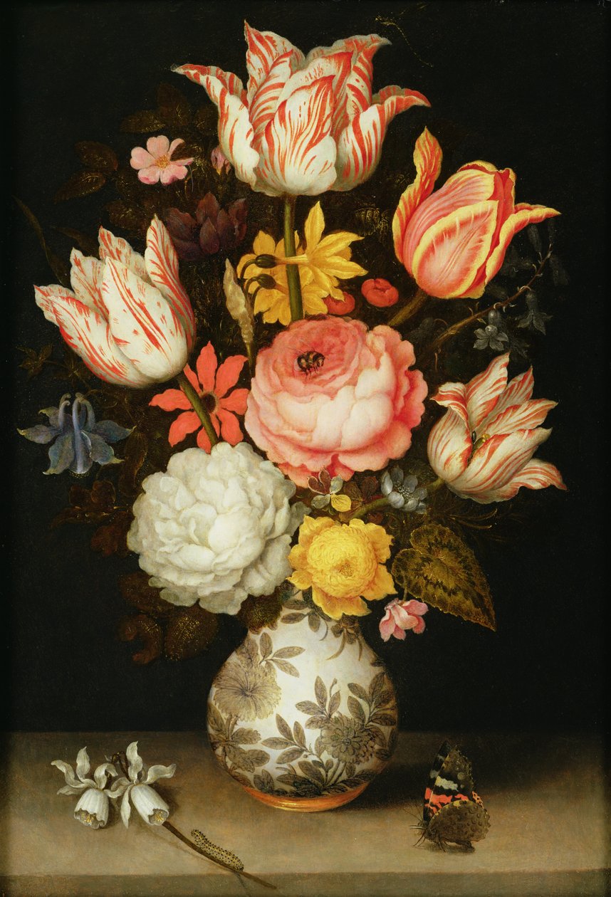 静物与鲜花 作者 安布罗修斯长老 Bosschaert