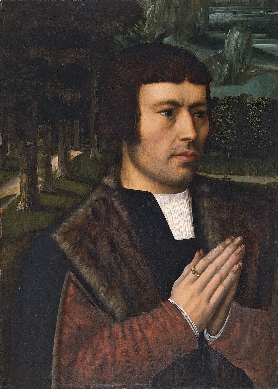 祈祷的人的肖像 作者 安布罗休斯·本森（Ambrosius Benson）