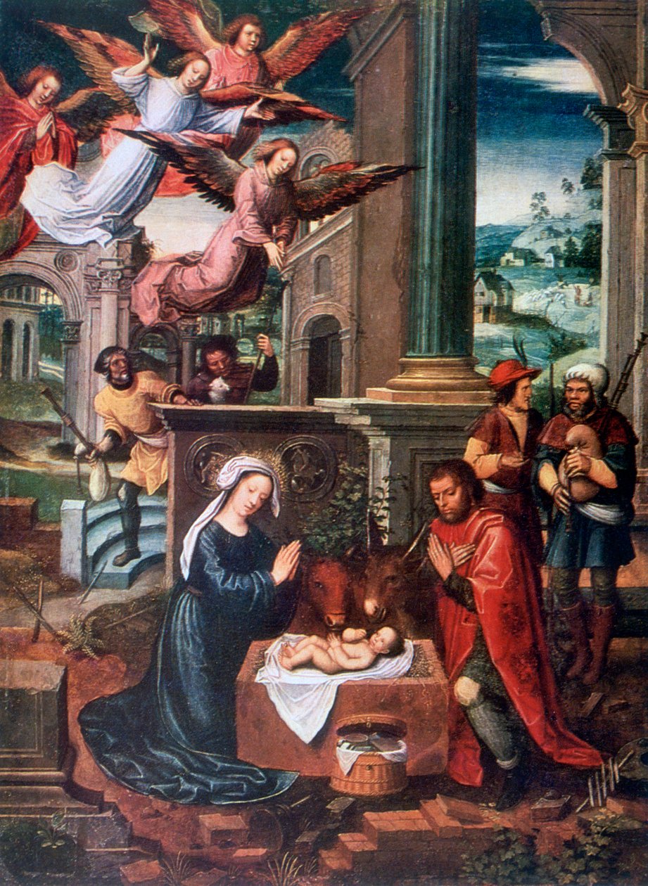 耶稣降生，c1500-1550 作者 安布罗休斯·本森（Ambrosius Benson）