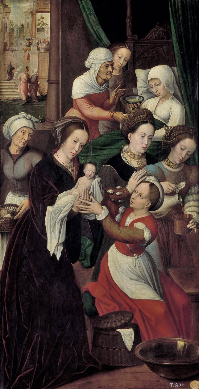 圣母玛利亚的诞生 作者 安布罗休斯·本森（Ambrosius Benson）
