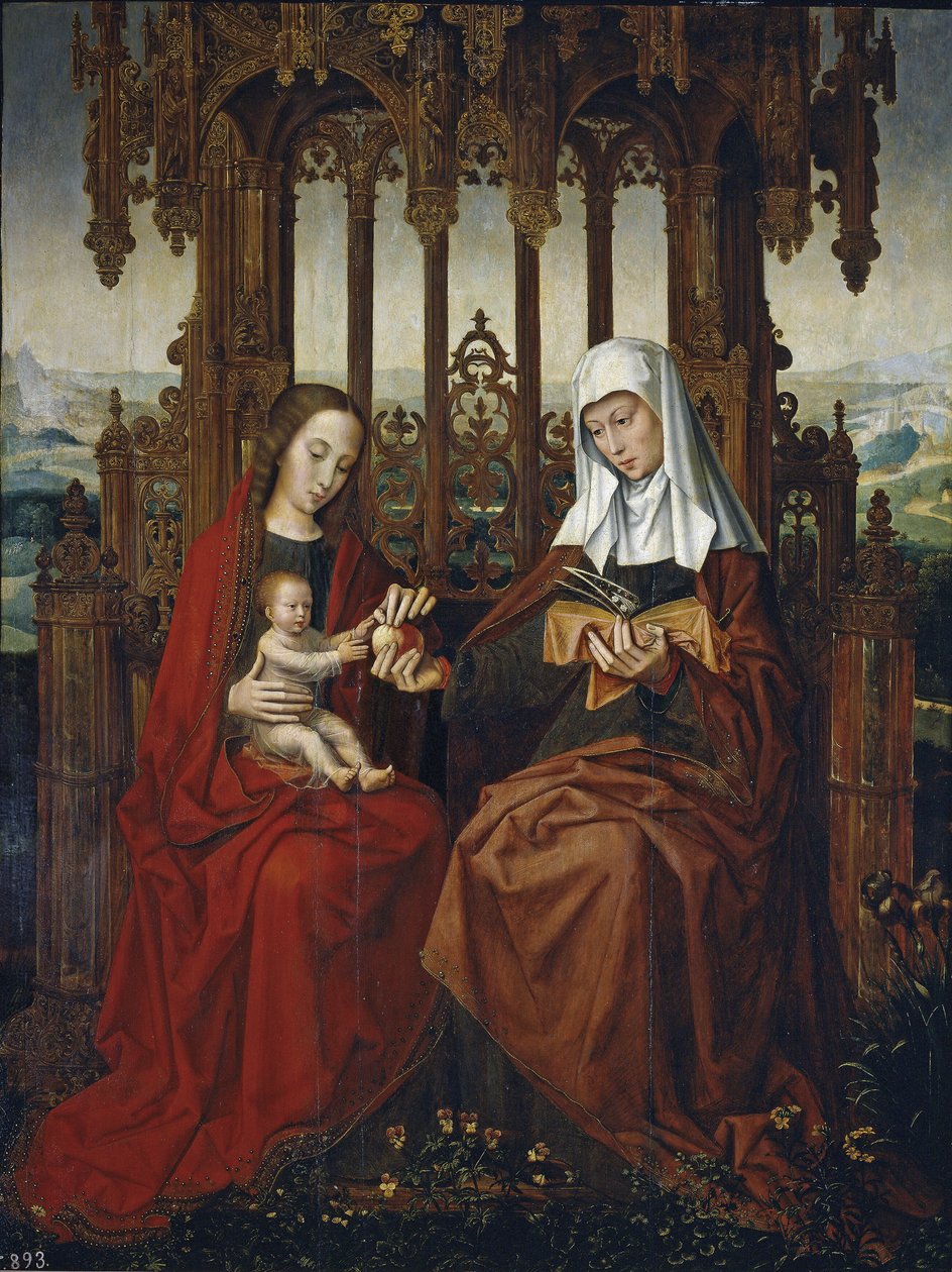 圣母子与圣安妮，约1528年 作者 安布罗休斯·本森（Ambrosius Benson）