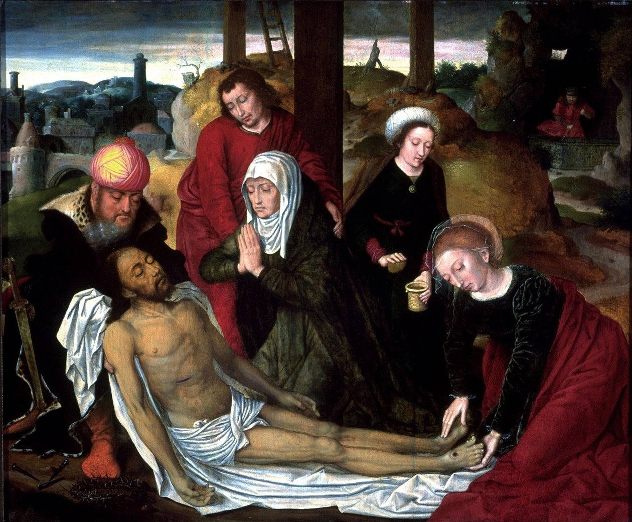 哀悼死去的基督 作者 安布罗休斯·本森（Ambrosius Benson）