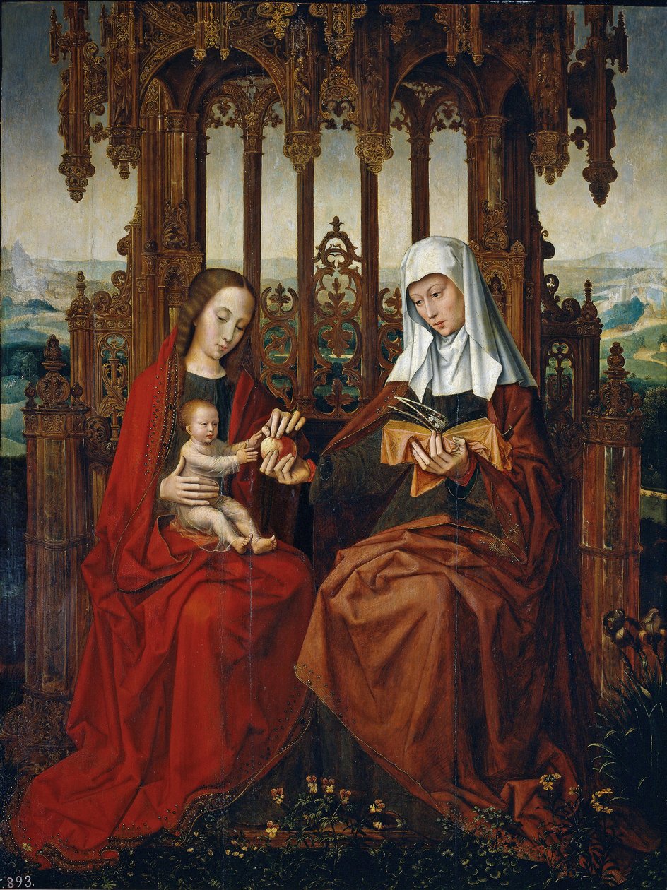 圣母和圣婴与圣安妮 作者 安布罗休斯·本森（Ambrosius Benson）