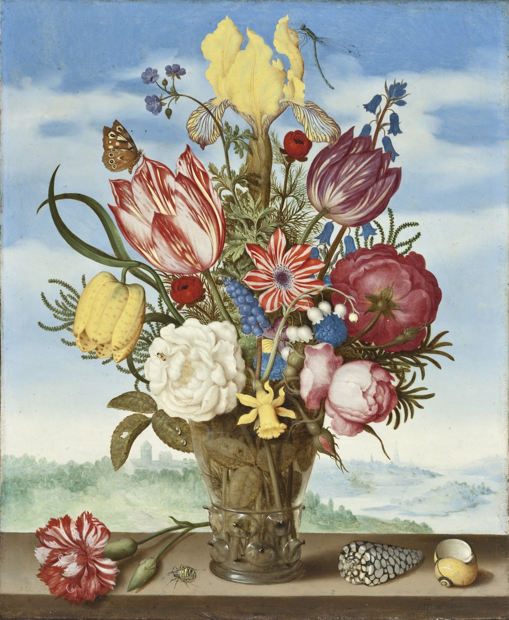 在窗台上的花束 作者 安布罗修斯长老 Bosschaert