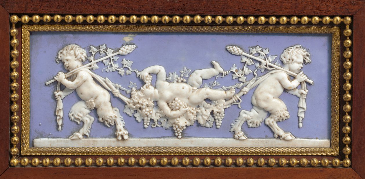 拿破仑三世调音台的面板，雅各布的方式，摄于巴黎，Maison Millet，约摄于1865年（装在茉莉花上的碧玉，桃花心木和镶嵌艺术品）（详细信息自362841） 作者 安布罗修斯长老 Bosschaert