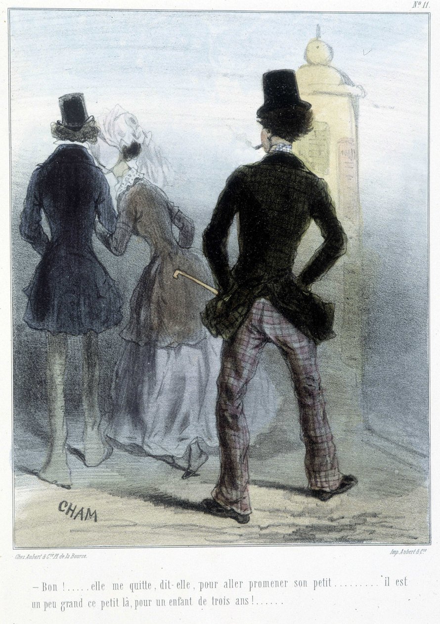 漫画 - 在 Cham 的“”Madeleines”中，v.1870-1880 作者 Amedee de Noe (占婆)