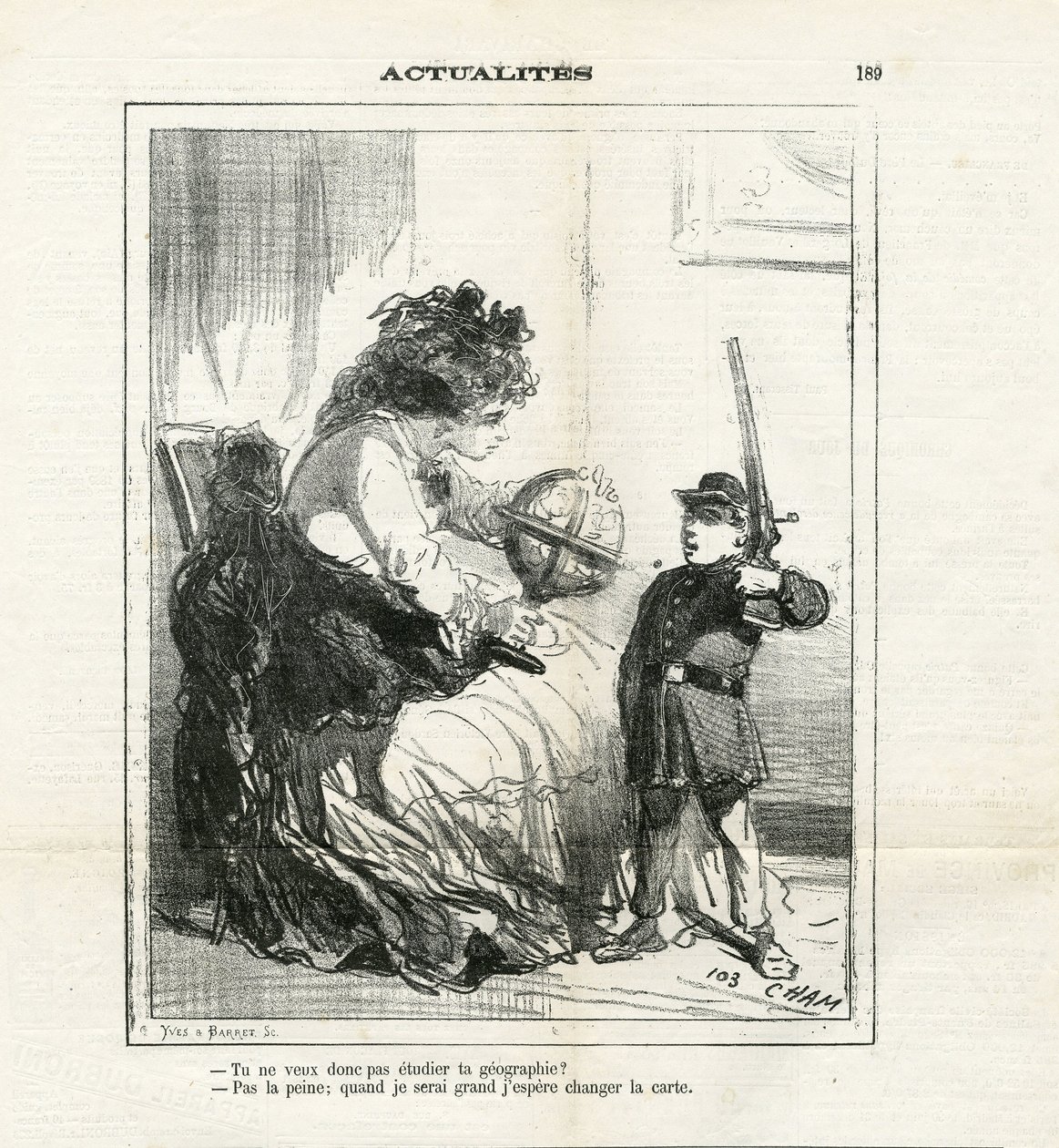 Le Charivari 中的 Cham (1819-1879) 插图 作者 Amedee de Noe (占婆)