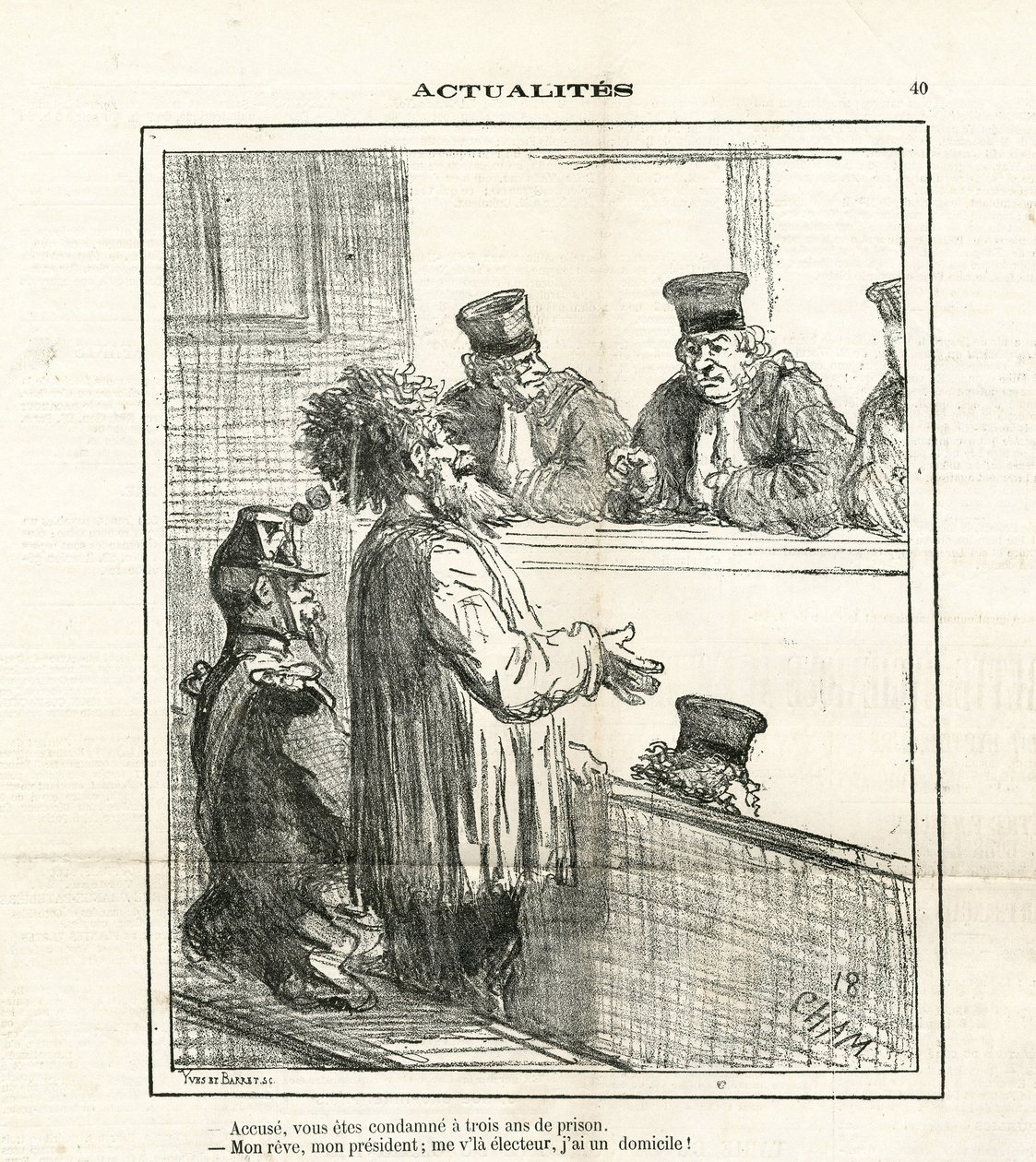 Illustration of Cham (1819-1879) in Le Charivari 作者 Amedee de Noe (占婆)