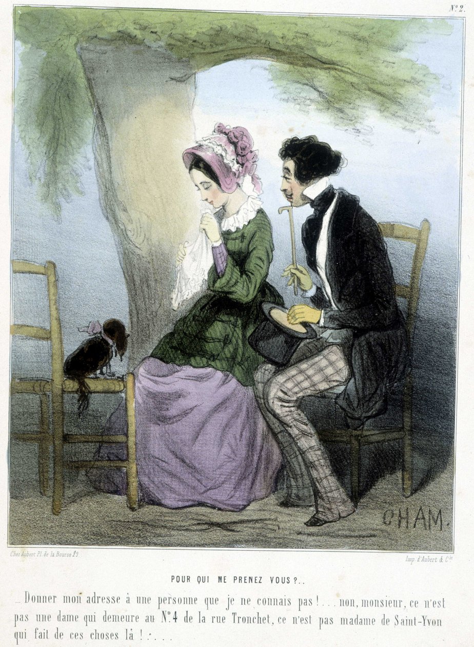 Who do you think I am? - in “” Madeleines”” by Cham, v.1870-1880 作者 Amedee de Noe (占婆)