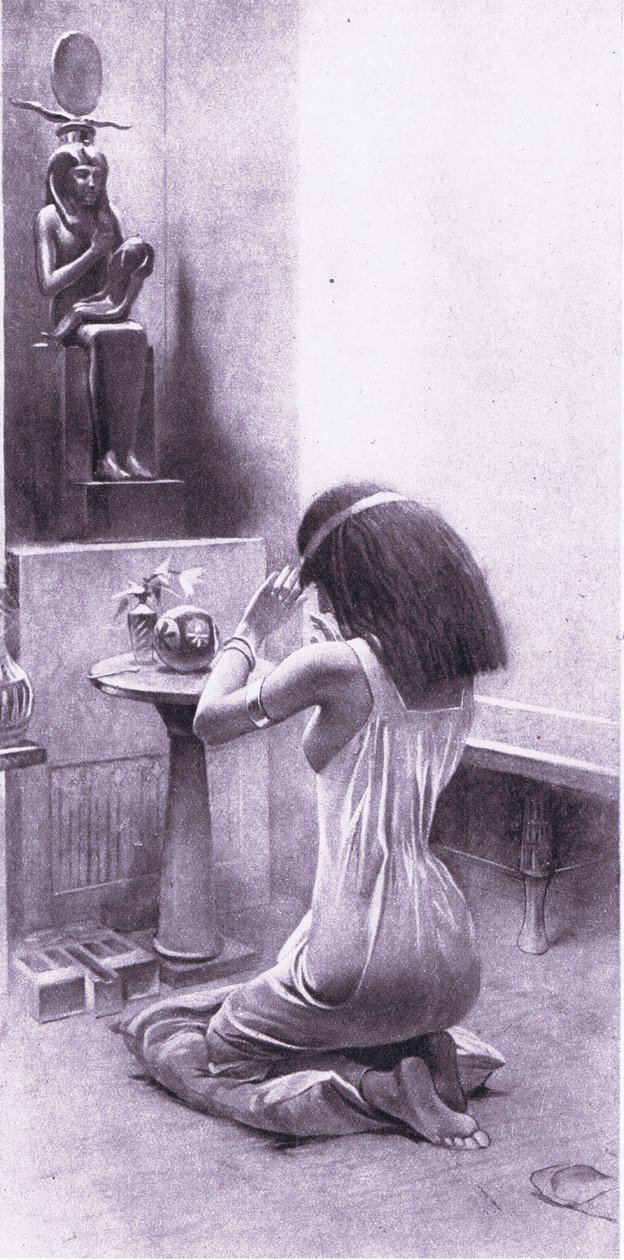 一位埃及妇女在她的灵修，1925年 作者 阿梅迪·福雷斯蒂尔