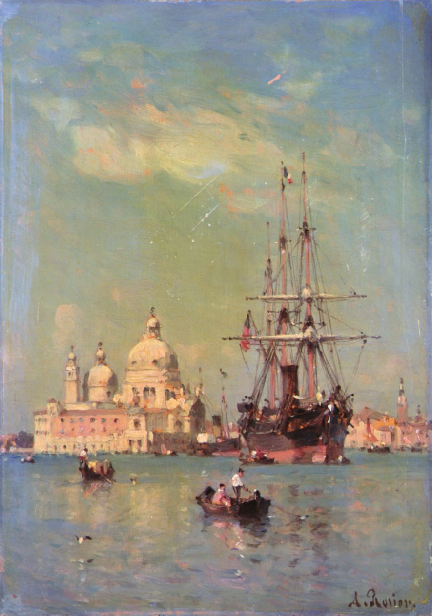 威尼斯之景（布面油画） 作者 阿米迪·罗西尔（Amedee Rosier）