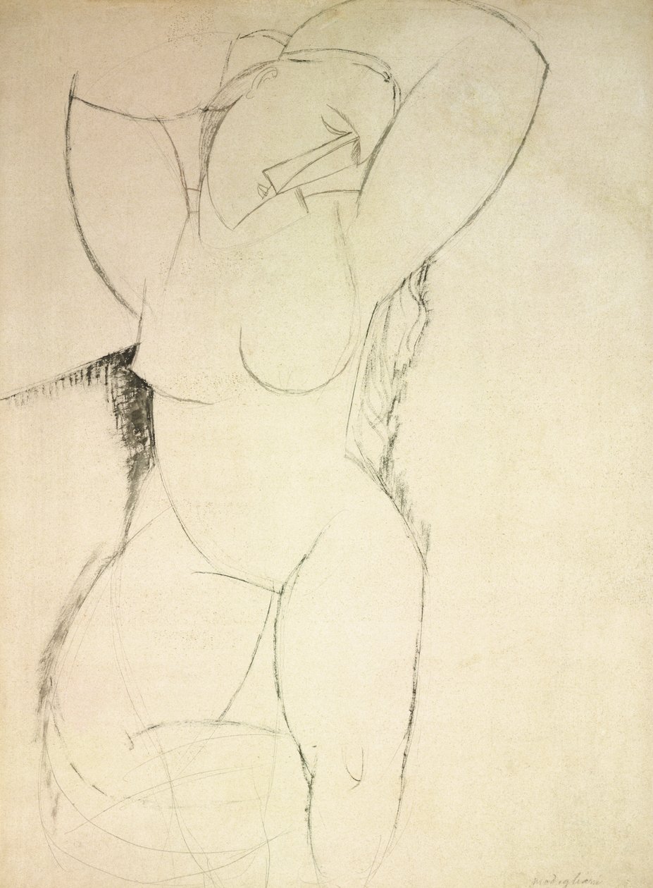 Caryatid，c.1913-14 作者 阿梅代奥·莫迪利亚尼