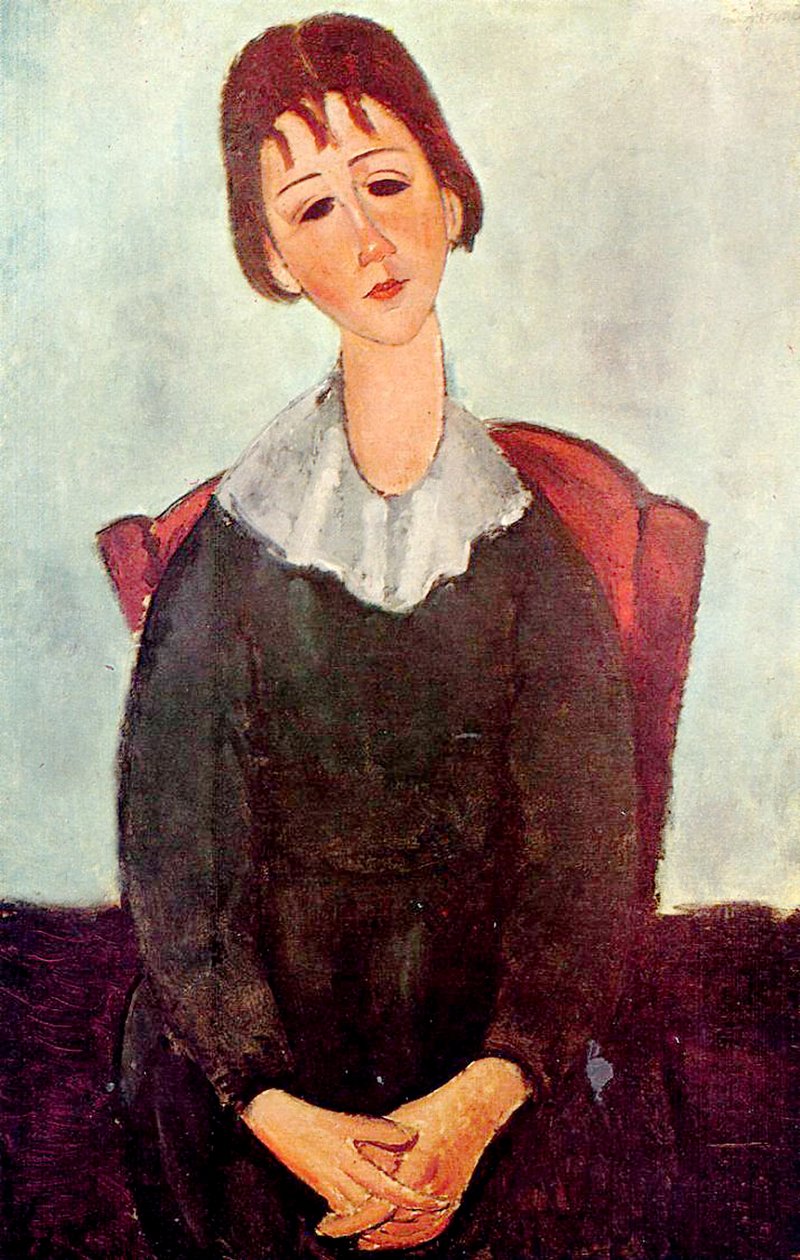 黑衣女孩，1918年 作者 阿梅代奥·莫迪利亚尼