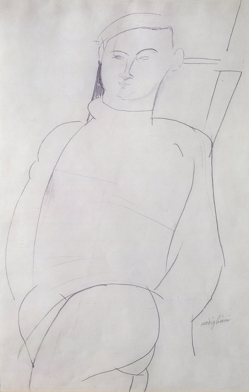 Jacques Lipchitz（1891-1973）c.1917 作者 阿梅代奥·莫迪利亚尼