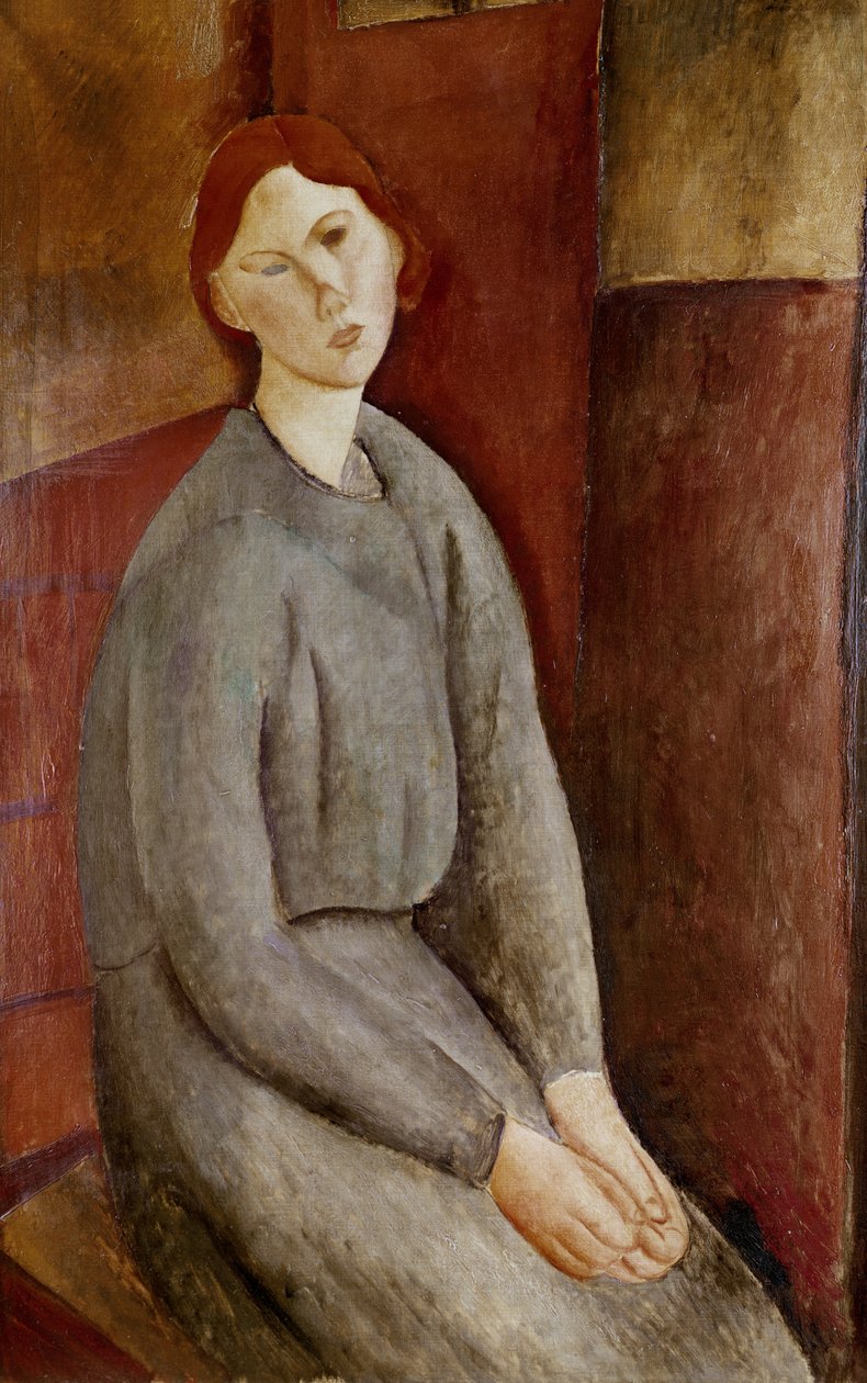 Annie Bjarne的肖像，1919年 作者 阿梅代奥·莫迪利亚尼