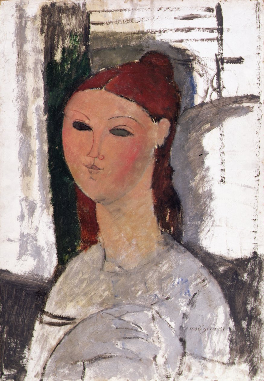年轻的女人，坐着，c.1915 作者 阿梅代奥·莫迪利亚尼