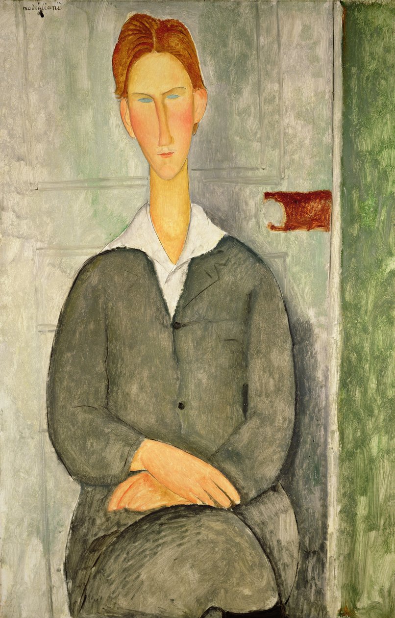 有红色头发的年轻男孩，1906年 作者 阿梅代奥·莫迪利亚尼