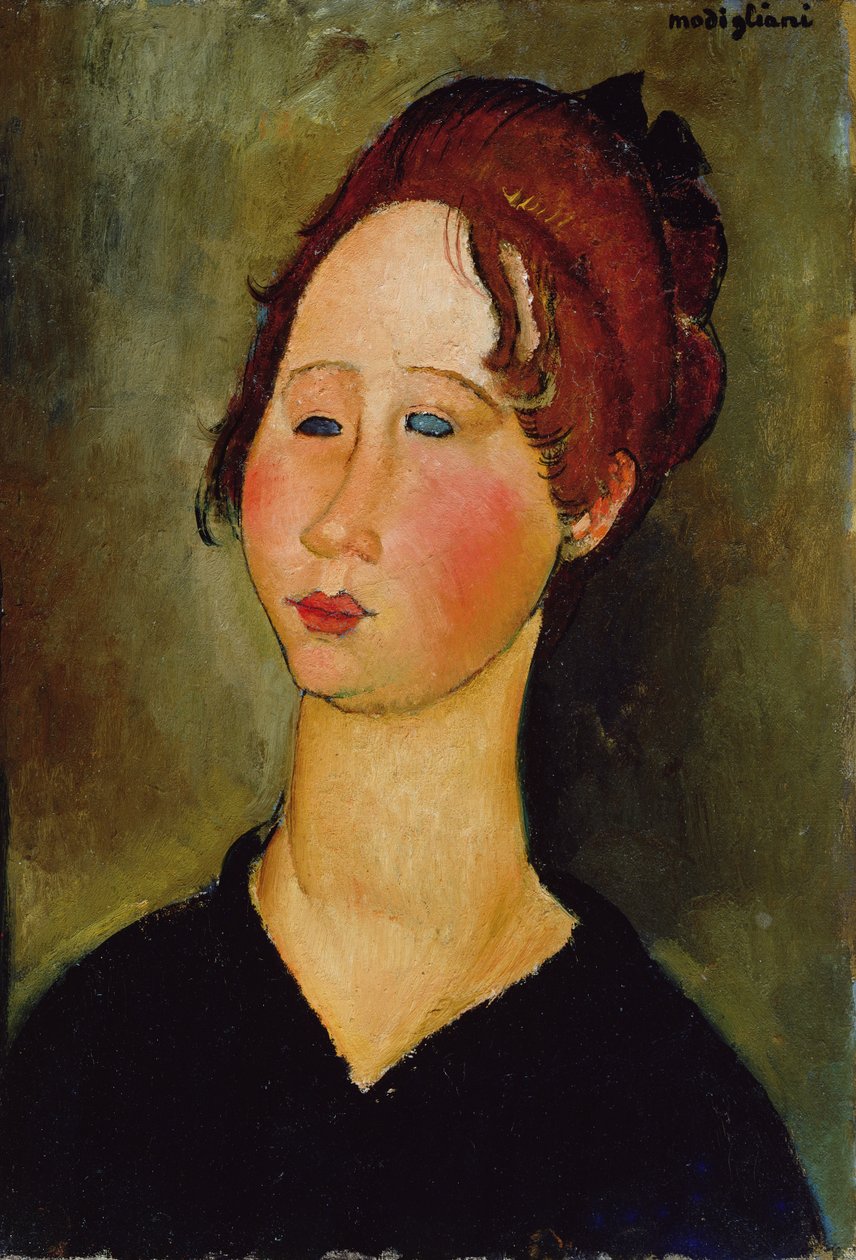 勃艮第女人，1918年 作者 阿梅代奥·莫迪利亚尼