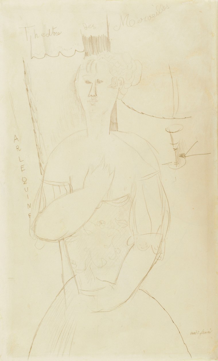 丑角，约1915年 作者 阿梅代奥·莫迪利亚尼
