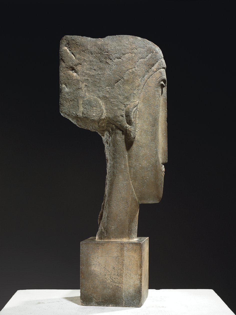 头，约1910-12年（石灰石） 作者 阿梅代奥·莫迪利亚尼