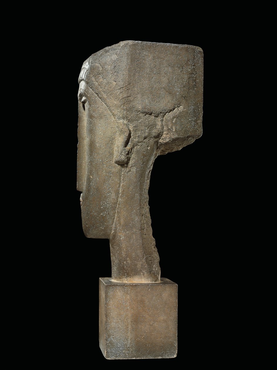 头，约1910-12年（石灰石） 作者 阿梅代奥·莫迪利亚尼