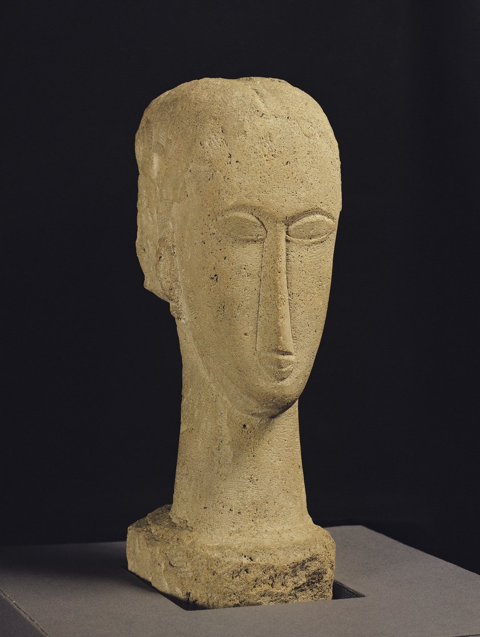 头，c.1911-12（石头） 作者 阿梅代奥·莫迪利亚尼