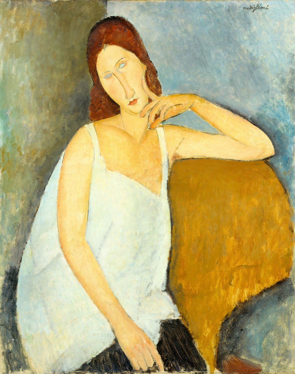 JeanneHébuterne（1898-1920），1919年 作者 阿梅代奥·莫迪利亚尼