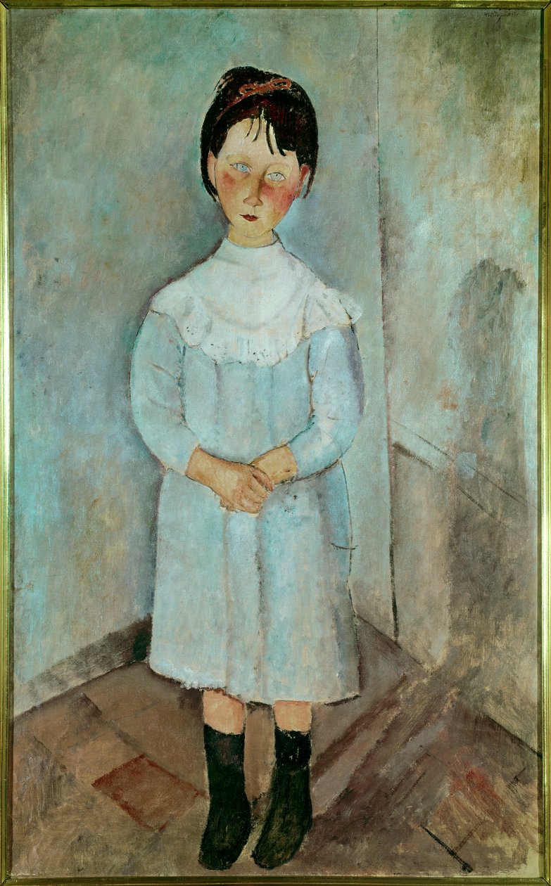 蓝色的小女孩1918 作者 阿梅代奥·莫迪利亚尼