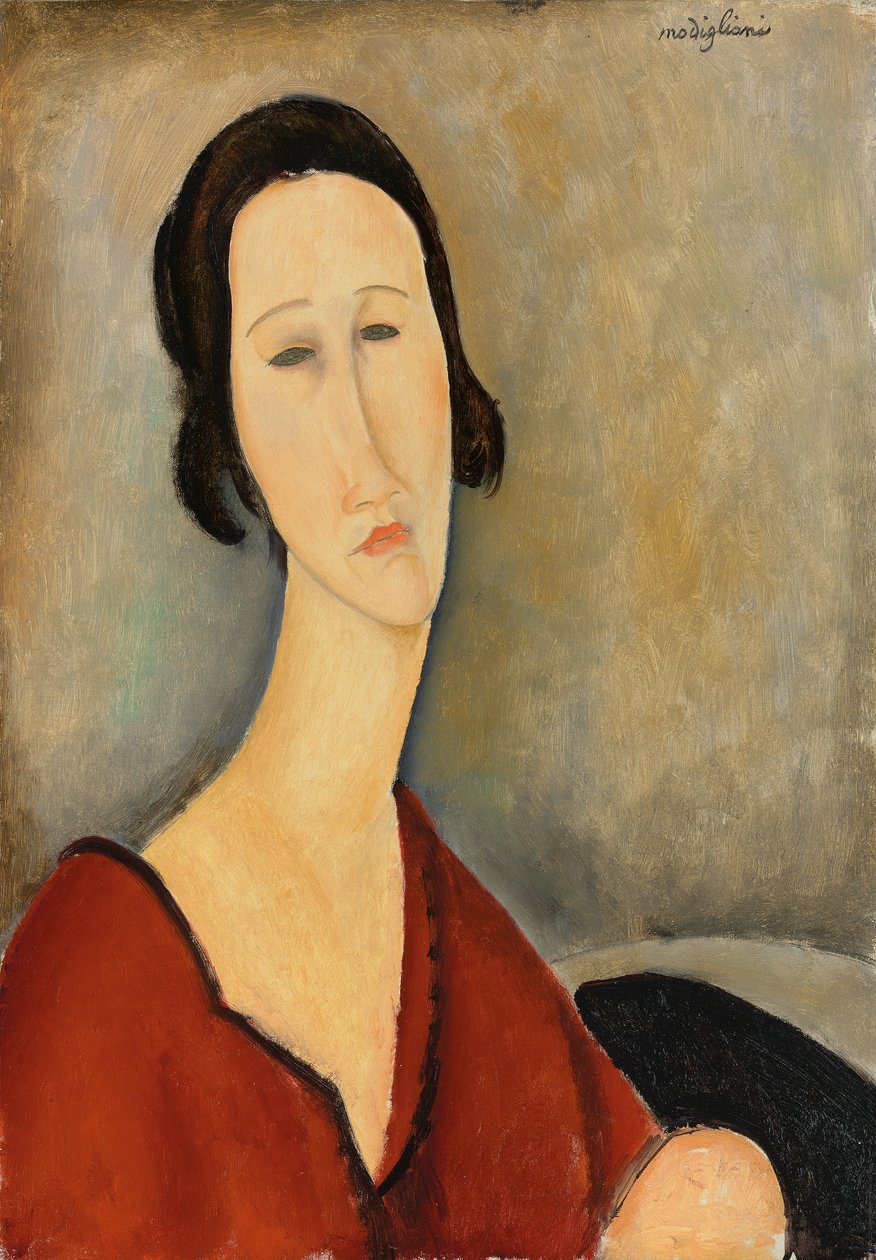 汉卡·兹博洛夫斯卡夫人（Hanka Zborowska），1917年 作者 阿梅代奥·莫迪利亚尼