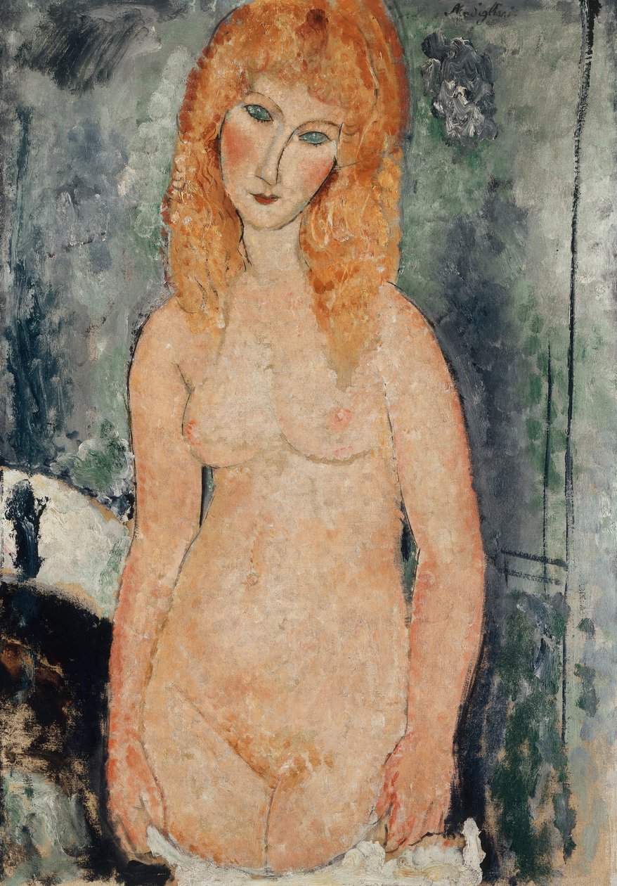 裸体站立，c.1917-18 作者 阿梅代奥·莫迪利亚尼